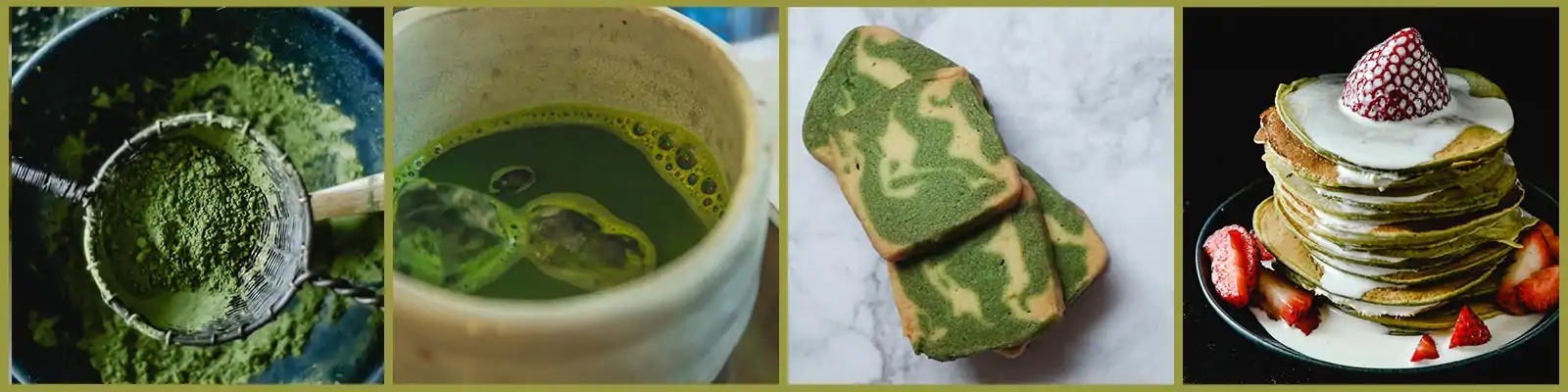 Pasteles y postres de matcha. | OkO-OKO™ Receta de tarta de matcha con bizcocho, panecillos y crema de matcha