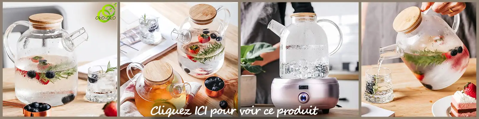 Tetera de cristal para té helado | okooko