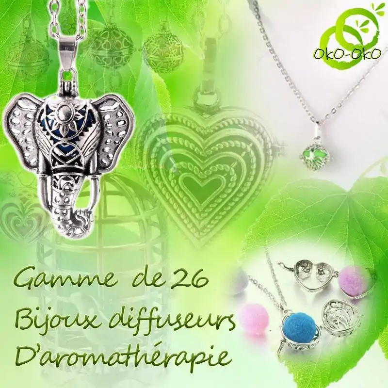 Bijou Diffuseur Huiles Essentielles <br> Avec Boule diffuseuse (26 Variantes). | OkO-OKO™ Achetez Bijou Diffuseur Huile Essentielle en métal pas cher | oko-oko