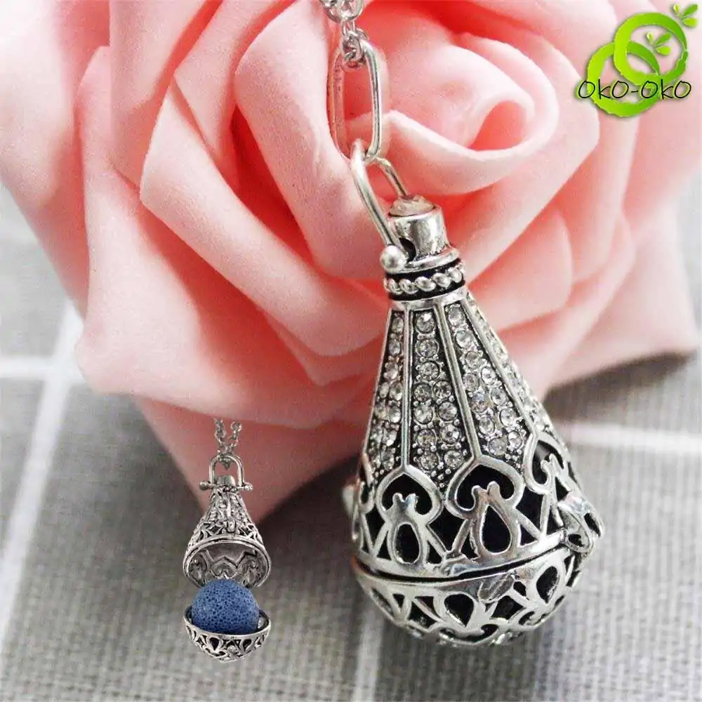 Bijou Diffuseur Huiles Essentielles <br> Pendentif Vintage. | OkO-OKO™ Pendentif et collier diffuseur argent huiles essentielles | oko oko
