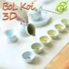 Bol à Thé Koi 3D céladon | OkO-OkO