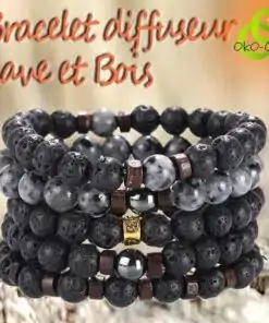 Pulsera Piedra de Lava 5 varaintes mixta para hombres y mujeres | OkO-OkO