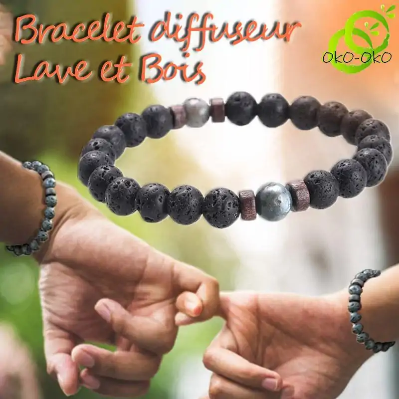 Ätherisches Öl Diffusor Schmuck Lavastein Armband (5 Varianten) | OkO-OKO™ Günstiges Lavastein Armband kaufen | OkO-OkO