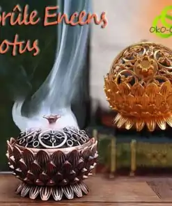 Incense burner Lotus in Bronze for cone, spiral and stick | OkO-OkO