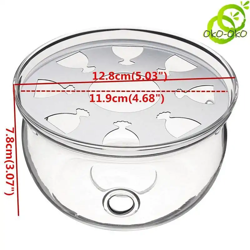 Calentador de Tetera De Vidrio con Vela. | OkO-OKO™ Calentador de tazas de vidrio con parrilla de acero inoxidable dimensiones oko oko
