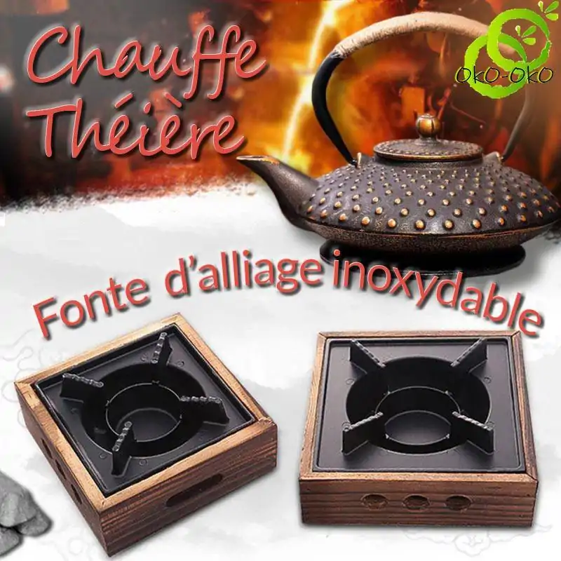 Calentador de Tetera De hierro fundido y madera. | OkO-OKO™ Comprar Calentador de Tetera de Hierro Fundido y Madera barato | OkO-OkO