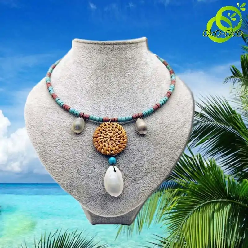 Bijou Etnique et Boho <br> Ras de cou coquillage. | OkO-OKO™ le plus beau Ras de cou coquillage | oko oko