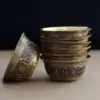 Set de 7 bol à offrande simple bouddhiste en bronze