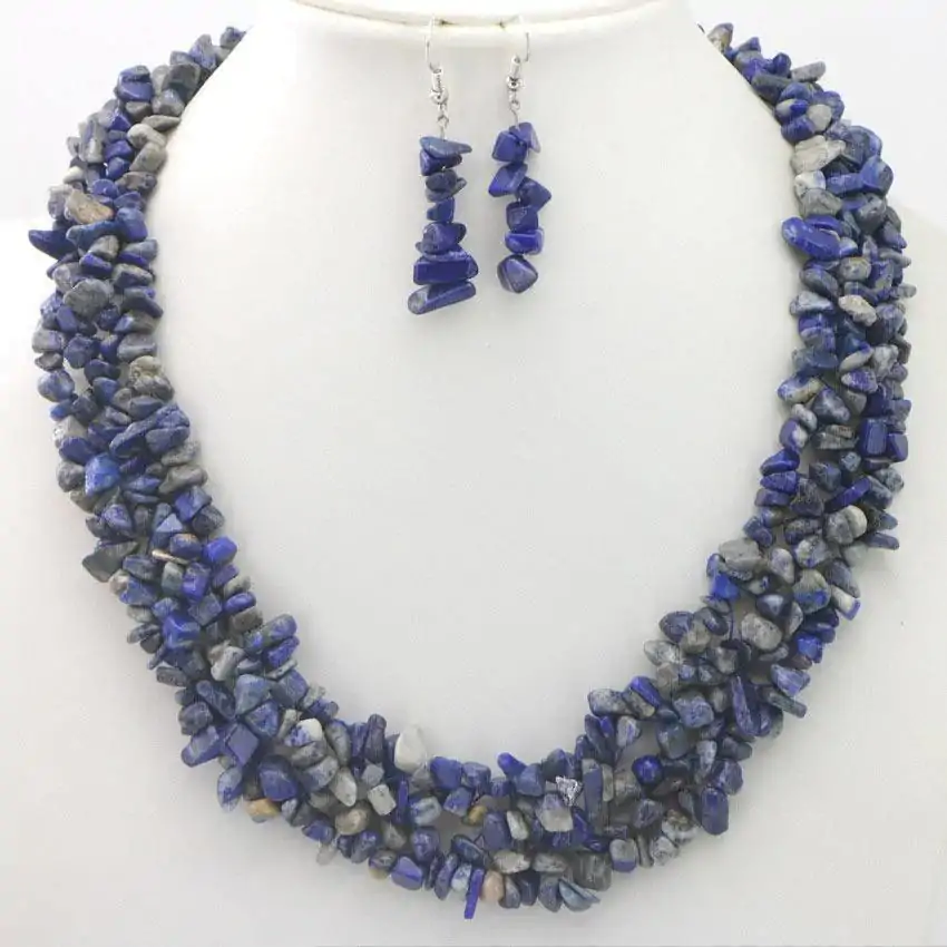 Bijou Lithothérapie <br> Parure bijoux pierre naturelle. | OkO-OKO™ Parure bijoux pierre naturelle Lapis Lazuli | oko oko