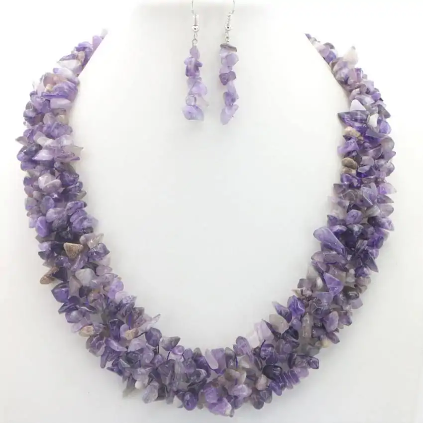 Bijou Lithothérapie <br> Parure bijoux pierre naturelle. | OkO-OKO™ Parure bijoux pierre naturelle Améthyste | oko oko