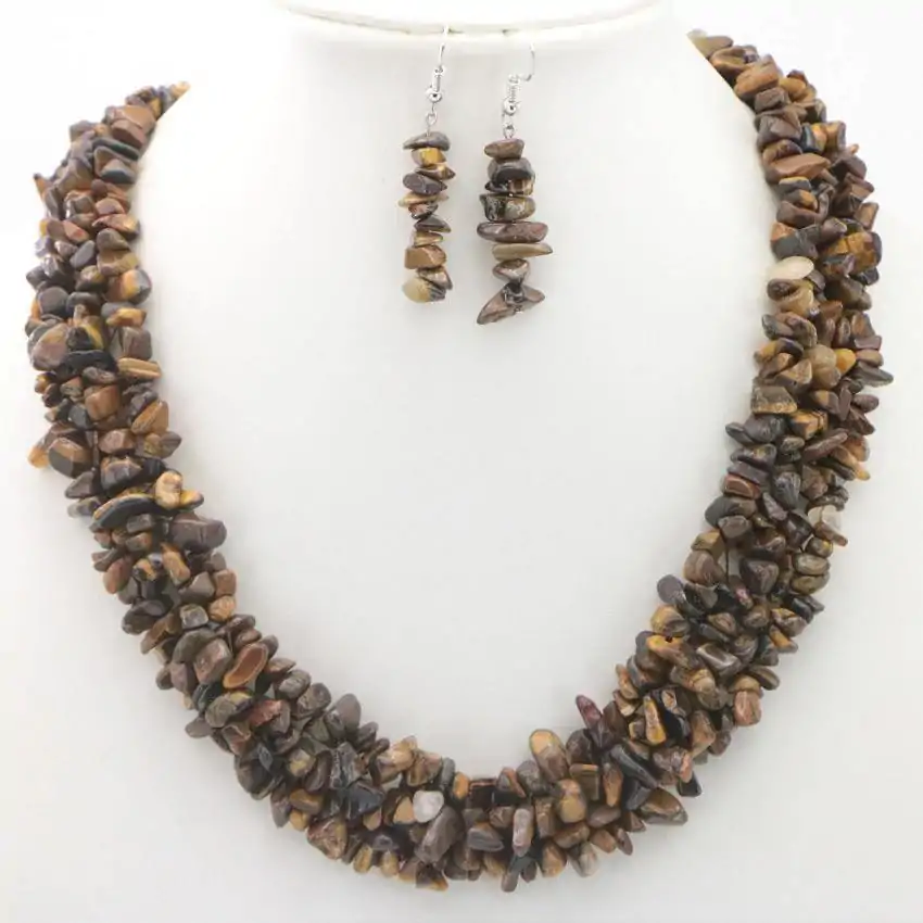 Bijou Lithothérapie <br> Parure bijoux pierre naturelle. | OkO-OKO™ Parure bijoux pierre naturelle Œil de Tigre. | oko oko