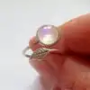 Bijou Lithothérapie <br> Anneau Pierre de Lune | OkO-OKO™ Bijou Lithothérapie bague pierre de lune argent | OkO-OkO™
