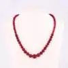 Collier Pierre Naturelle Femme Calcédoine Rouge | oko-oko