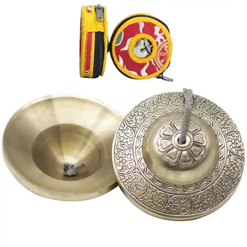 Bouddhisme <br> Cymbale Tibétaine | OkO-OKO™ Cymbale Tibétaine sur fond blanc