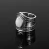 Bijou Lithothérapie <br> Bague Pierre de Lune Boho. | OkO-OKO™ Bague Pierre de Lune Boho vue de coté | oko oko