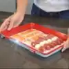 Kitchen Utensils Food Storage Tray | OkO-OKO™ Creative Food Plastic Preservation Tray Clever Tray Silicone Caps for Food Taper Food Saver Vacuum Cover Storage Container Set | OkO-OkO™