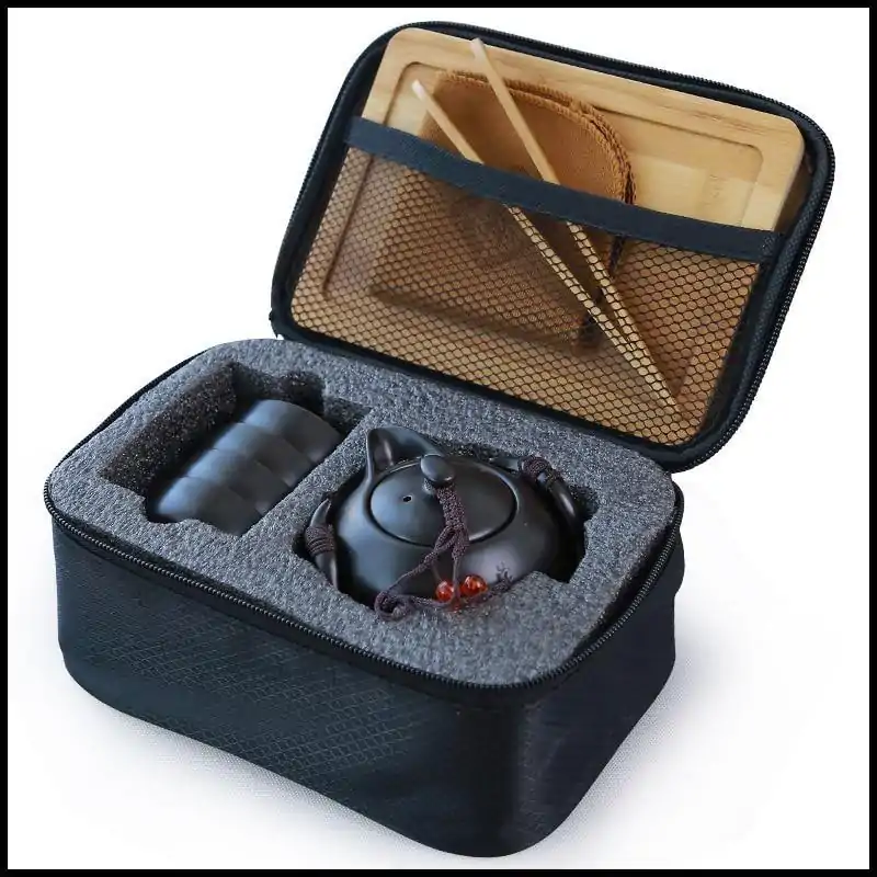 Travel Tea Set (6 variants). | OkO-OKO™ Travel Tea Set with tray and tea tongs | OkO-OkO