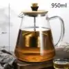 Théières en Verre <br> Avec Filtre Rétractable. | OkO-OKO™ Theiere-verre-avec-filtre-retractable 950 ml | okooko