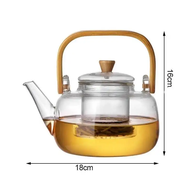 Théières en Verre <br> Avec filtre Transparent. | OkO-OKO™ Théière en Verre 1 litre avec Filtre dimention | oko oko
