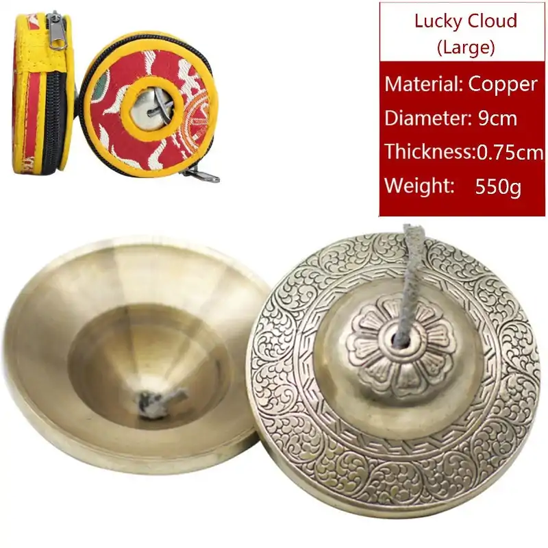 Bouddhisme <br> Cymbale Tibétaine | OkO-OKO™ Cymbale Tibétaine ou Tingsha Diam 9 cm