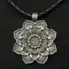Spiritueller Schmuck Lotusblüten-Anhänger. | OkO-OKO™ Lotusblütenanhänger Silber mit Lederschnürsenkel | oko-oko