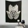 Wanddekoration Schwarz-Weiß Mandala Wandbehang. | OkO-OKO™ Wanddekoration Wandbehang Mandala Schwarz und Weiß. | OkO-OkO™