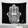 Wanddekoration Schwarz-Weiß Mandala Wandbehang. | OkO-OKO™ Wanddekoration Wandbehang Mandala Schwarz und Weiß. | OkO-OkO™