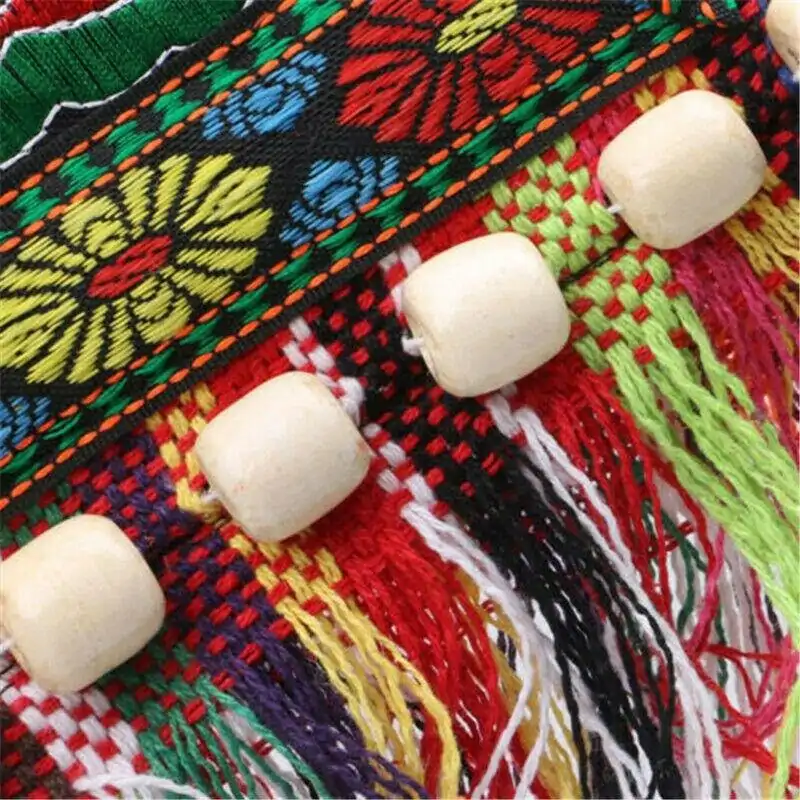 Sac à main <br>Brodé ethnique. | OkO-OKO™ Sac brodé ethnique avec franges et perles | oko oko