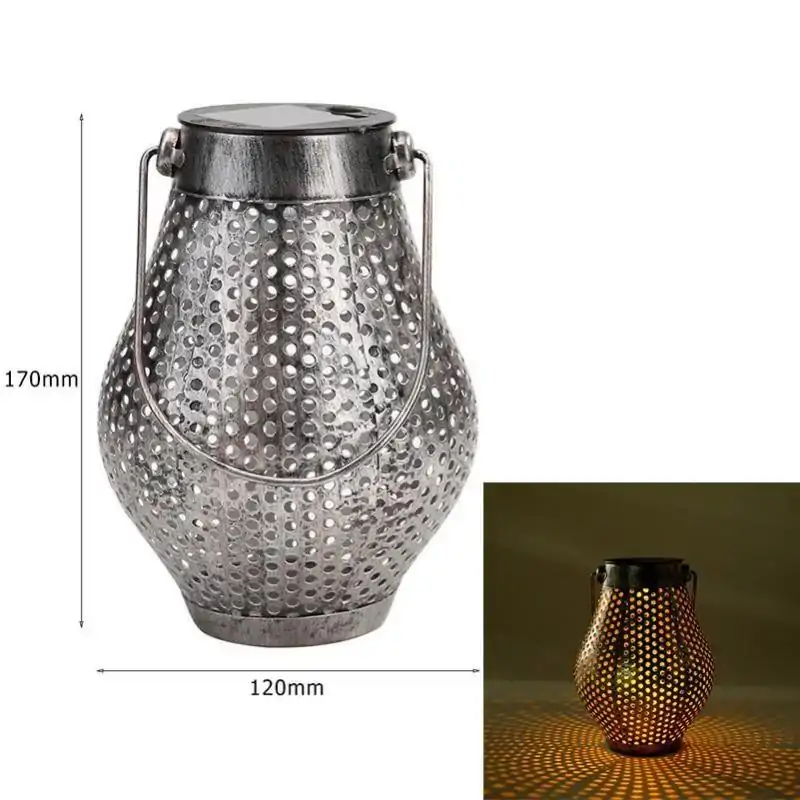 Decoratieve Verlichting Hangende Zonne-lantaarn. | OkO-OKO™ Hangende zonnelantaarn - Ruw metaal | OkO-OkO