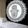Wanddekoration Schwarz-Weiß Mandala Wandbehang. | OkO-OKO™ Wanddekoration Wandbehang Mandala Schwarz und Weiß. | OkO-OkO™