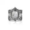 Bijou Lithothérapie <br> Bague Pierre de Lune Boho. | OkO-OKO™ Bague Pierre de Lune Boho deface sur fond blanc | oko oko