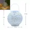 Decoratieve Verlichting Hangende Zonne-lantaarn. | OkO-OKO™ Witte GM Ronde Hangende Zonnelantaarn | OkO-OkO