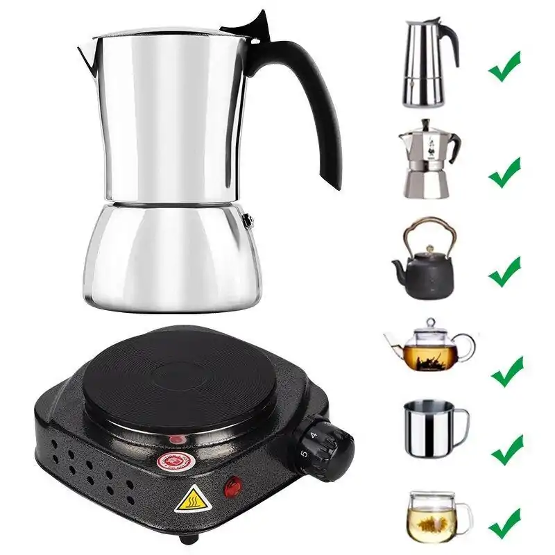 Chauffe Théière <br> Mini Plaque Électrique (500W 220V). | OkO-OKO™ Mini Plaque Électrique multi usage | OkO-OkO