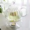 Glazen theepot warmer gebruiksvoorbeeld | oko oko