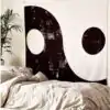 Wanddekoration Schwarz-Weiß Mandala Wandbehang. | OkO-OKO™ Wanddekoration Wandbehang Mandala Schwarz und Weiß. | OkO-OkO™