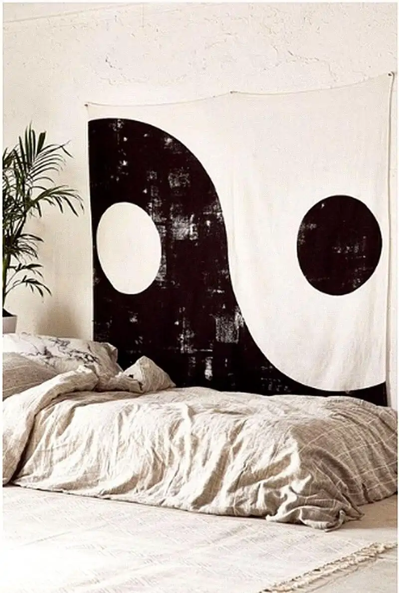 Wanddekoration Schwarz-Weiß Mandala Wandbehang. | OkO-OKO™ Wanddekoration Wandbehang Mandala Schwarz und Weiß. | OkO-OkO™