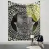Wanddekoration Schwarz-Weiß Mandala Wandbehang. | OkO-OKO™ Wanddekoration Wandbehang Mandala Schwarz und Weiß. | OkO-OkO™