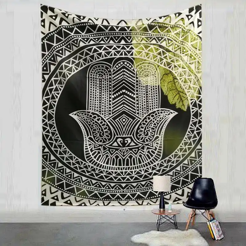 Wanddekoration Schwarz-Weiß Mandala Wandbehang. | OkO-OKO™ Wanddekoration Wandbehang Mandala Schwarz und Weiß. | OkO-OkO™
