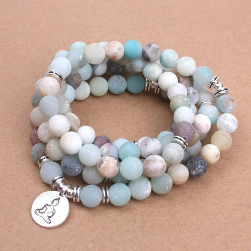 Collier Mala Amazonite bouddha | OkO-OkO