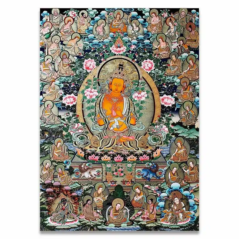 Bouddhisme <br> Tableau bouddhiste. | OkO-OKO™ Toile bouddhiste Thangka san cadre | oko oko