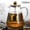 Théières en Verre <br> Avec Filtre Rétractable. | OkO-OKO™ Theiere-verre-avec-filtre-retractable 1500 ml | okooko