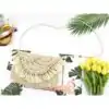 Sac à main <br>Raphia. | OkO-OKO™ Sac a main raphia portefeuille écru | oko oko