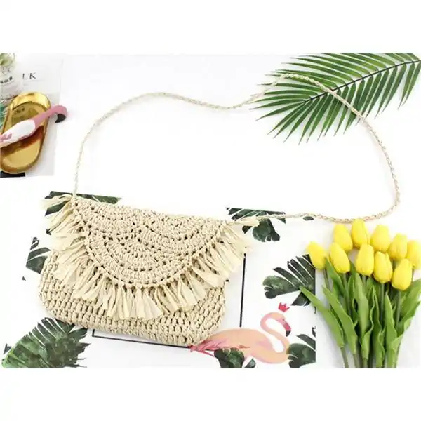 Sac à main <br>Raphia. | OkO-OKO™ Sac a main raphia portefeuille écru | oko oko