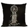 Bouddhisme <br> Coussin Bouddha (9 Variante). | OkO-OKO™ Coussin Bouddha Guanyin noir | OkO-OkO