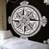 Wanddekoration Schwarz-Weiß Mandala Wandbehang. | OkO-OKO™ Wanddekoration Wandbehang Mandala Schwarz und Weiß. | OkO-OkO™