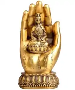 Statue Main de Bouddha sur fond blanc | OkO-OkO