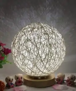 Lampe déco fibre naturelle blanche | OkO OkO