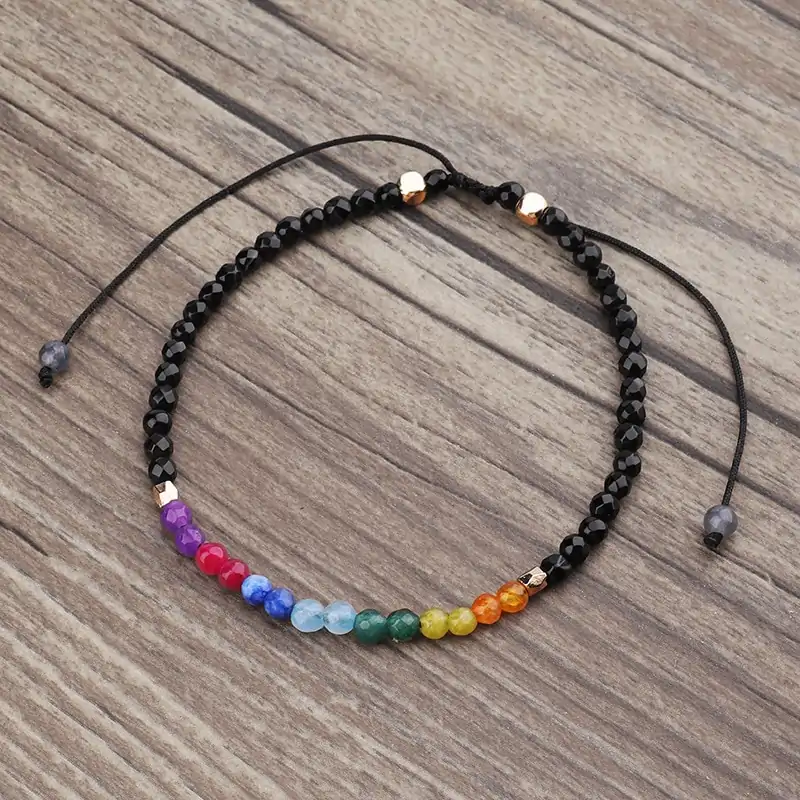 cheap Bracelet 7 Chakras on wood 