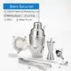Ustensiles de cuisine <br> Kit shaker cocktail (6Pièces). | OkO-OKO™ Kit Shaker Cocktail inox 350 ml | oko oko