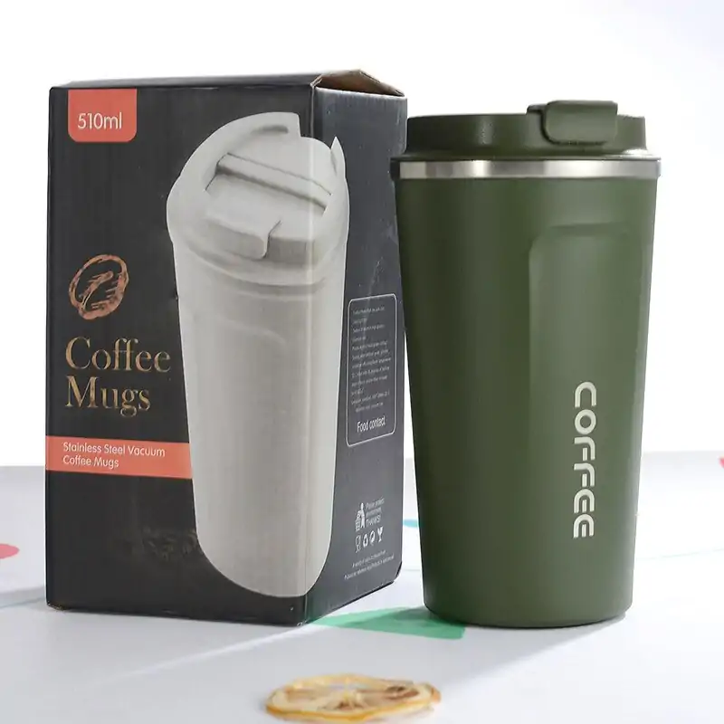 Taza isotérmica hermética 380 & 510 ML con su embalaje | OkO-OkO